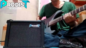 Ampli Gitar Mini Distorsi Delay-Ampli Gitar 4 Inch Distorsi Delay Aux + Phones Suara Mantap