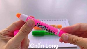 Bút dạ quangbút Highlighter Super Gel chính hãng Monamidạng sápđầu vặn xoaynhanh khô không lem