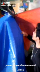 terpal kolam ikan plus rangka ukuran 200x100x50 type A12 asli korea ukuran pipa 3/4