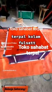 Terpal Kolam Ikan Plus Rangka Ukuran 100x100x50 Type A12 Korea