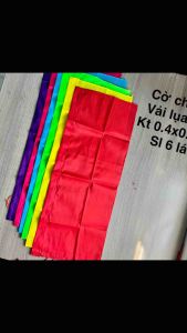 Bộ Cờ Chuối | Cờ Phướn 0.4 x 0.8m [thành phẩm 0.32x0.8m] | 6 Lá Đủ Màu | Vải Lụa/ vải AC đẹp