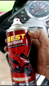 PENGHITAM DAN PENGKILAP BODY MOTOR (bonus Lap) 400ml BEST RESTORER PROTECTS & SHINE