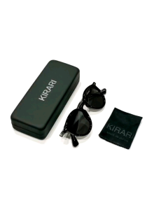 KIRARI JAPAN เลนส์ดำกรอบขาวผู้ดี 48-19-151 UV400 แท้ พร้อมอุปกรณ์ คุณภาพญี่ปุ่น