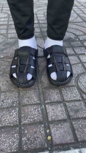 Dép bít mũi nam da bò cao cấp THÀNH ĐẠT Sản phẩm  nhà tự sản xuất TD2389