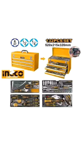 INGCO  รุ่น HTCS221321 ชุดเครื่องมือช่าง 132 ชิ้น ของแท้100%