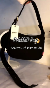 tas selempang bahu sling shoulder soulder sholder shoulderbag bag kanvas canvas wanita cewek cwok tas kuliah tas mateswell tas pamo Tas Shoulder Bag Khaki Dan Hitam - Lazada