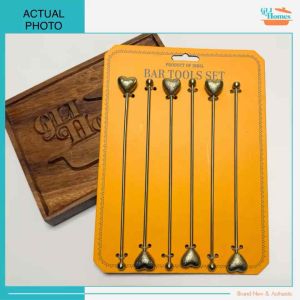 Product of India Bar Tools Set Swizzle Sticks & Cocktail Stirrer Gold