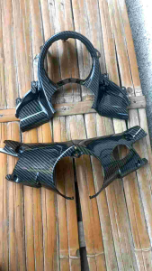cover spedometer dan cover stang bawah nmax old karbon