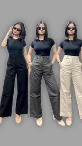 Celana Panjang Beggie Loose Pants High Waist Celana Casual Wanita Celana Panjang Wanita Kantor Harian Formal Kasual Keren Terbaru
