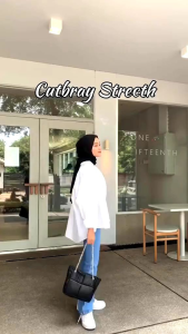 Celana cutbray wanita jeans Highwaist Cutbray Jeans Wanita Celana Panjang Wanita Stretch Denim
