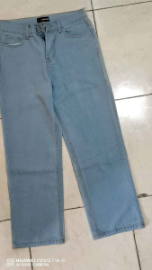 STRAIGHTCUT DENIM LIGHT. BLUE FOR MEN DENIM FABRIC HIGHQUALITY