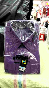 Best quality! KacioStore kemeja polos pria lengan panjang WARNA UANGU TERONG/UNGU TUA kemeja kantor/ kemeja formal