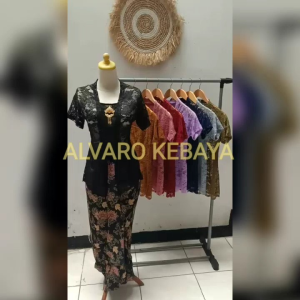 atasan kebaya lengan pendek brokat halus modern (kebaya saja) kutubaru brukat strait melar strait bali baju tradisional wanita modern jawa etnik batik