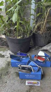 KACA SPION HONDA DRAT 14 SPORT DAY MODEL KOTAK ALKRILIK MERAH BIRU HITAM PENDEK VARIASI CB GL MEGAPRO TIGER akrilik arklirik