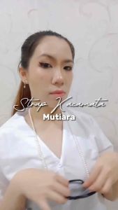 Shalfa Pearl Sunglasses Strap Kacamata Glasses Strap Mutiara Kalung Kacamata Gantungan Kacamata Basic Silikon Silicon