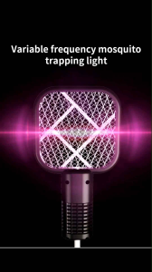 Perangkap Nyamuk Mini USB Lampu LED Jebakan Lalat Kipas Raket Nyamuk Mini