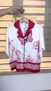 Đồ Ngủ Nữ HEUN YOUNG Đồ Bộ Pyjama Bộ Mặc Nhà Lụa Latin Cổ Truyền Thống Cánh Dơi Freesize <70kg SJ15