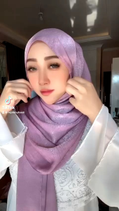 Pashmina santorini silk/hijab Pashmina satin polos