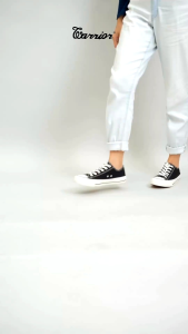 Sepatu Warrior Athena LC Black White - Autentik School / Sneakers Shoes