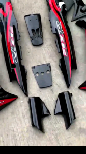 Cover Body Halus Fiz R F1z R Fiz r fullset hitam merah set stripping caltex Cover Body full Set Halus YAMAHA F iz R merah hitam striping kaltex