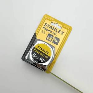 ของแท้! ตลับเมตร Stanley รุ่น Powerlock (5เมตร/16ฟุต) รุ่น33-158 สายวัด สแตนเลย์ สีเงิน ALUWARE AW124