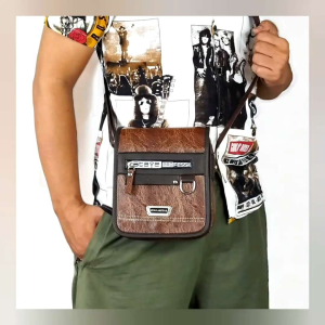 Polo Amstar Tas Selempang Slingbag Crossbag BumBag Distro Pria Kulit Sintetis Premium Cowok