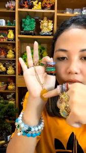 Fengshui Natural stone Citrine nine tailed fox charm pendant Vermeil Gold Non fading Non pawnable hypoallergenic Necklace