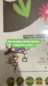 Wall sticker Owl Frame XY1159 (90x60) Stiker Dinding