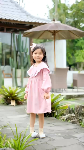 DRESS ANAK LINEN PEREMPUAN RAHEELA DRESS ANAK KOREAN STYLE ATASAN ANAK