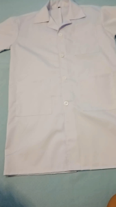 Jas laboratorium /baju praktek dokter lengan pendek pria/wanita