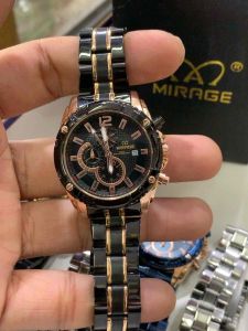 Mirage 8714 Original Jam Tangan Wanita Tahan Air Stainless Steel Tanggal Aktif Roseblack Rantai List Rose Mewah Dan Sporty Analok Kuarsa Garansi Origianal Realpict COD