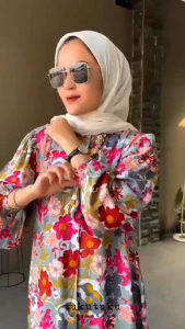 Gamis dress muslim rayon wanita fit to XL terbaru mewah elegan kekinian