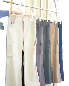 Celana Cargo Cutbray Stretch Highwaist Combed // Celana Cutbray Cargo Wanita