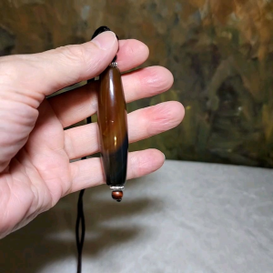 64.7mm Tibetan old mine Agate natural eyes 3 Eyes Dzi pendant