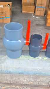 BALL VALVE PVC POLOS 1/2" 3/4" 2" 3" 4" 6" INCH JUMBO GAGANG MERAH / BALL VALVE PVC