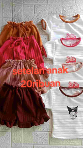 Setelan Anak Perempuan Kombinasi Putih Usia 1 Sampai 3 Tahun