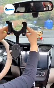 Mobile Phone Holder Jepit Spion Tengah Mobil GEN 6 Model Cengkram Flexible 360 Derajat Rotation / Car Phone Holder GEN 6