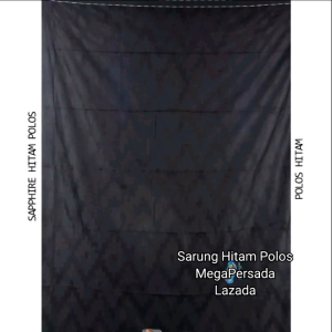 Sarung Tenun Hitam Polos Sapphire Perlengkapan Ibadah Shalat