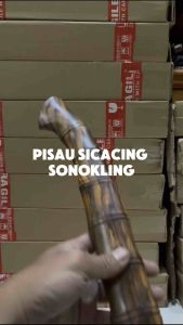 PISAU CAMPING MODEL CACING UNIK // BAHAN BAJAPER PB 30cm PROSES TEMPA SIPUH KAYU FULL AREN