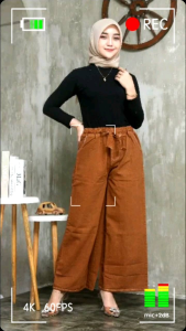 Celana Kulot Jeans Warna Pinggang Terbaru