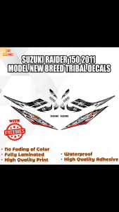 SUZUKI RAIDER 150 2011 MODEL NEW BREED TRIBAL DECALS (WATERPROOF LAMINATED FADE PROOF)