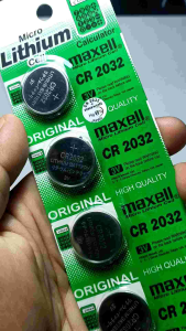 PERLEMBAR ISI 5 PCS BATERAI MAXELL CR2032 3 volt UNTUK KALKULATOR JAM TANGAN REMOT KEYLESS TIMBANGAN DAN PERANGKAT ELEKTRONIK