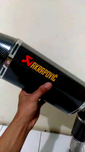 Knalpot Akrapovic Carbon Byson Gsx Vixion old New R15 v2 v3 Jupiter Mx King Cb 150r Cbr Facelift Satria Fu Sonic Verza Dll