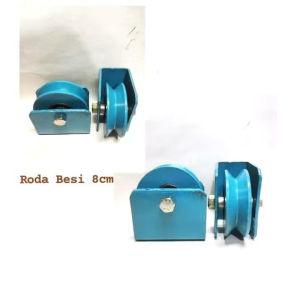 RODA PAGAR BESI COR SIKU | BULAT 8 CM TEBAL DAN KUAT PER PASANG