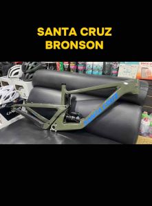 [V4] Santa Cruz Bronson Carbon 29" 27.5" Mullet setup Medium Gloss Moss & Blue + RockShox Super Deluxe Select+ Frameset