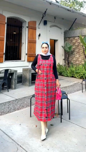 Overall Ayra Flanel Motif kotak Kotak By dhewastyle