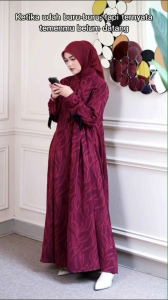 DRESS GAMIS MODE HANNA TERBARU BY NINOS 100%ASLI REAL ADA MODE LYODRA