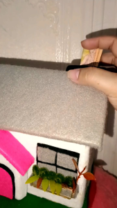 Celengan Bentuk Rumah / Celengan Dari Flanel / Celengan Dari Kardus / Celengan DIY