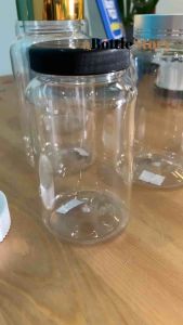 Clear PET Round Based Bottle / Juice Bottle / Medicine Pill Bottle Size 300ml 400ml 500ml 750ml