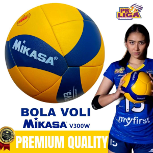 Bola Voli Mikasa V300W Jahit Empuk Lembut Volleyball Volly Ball